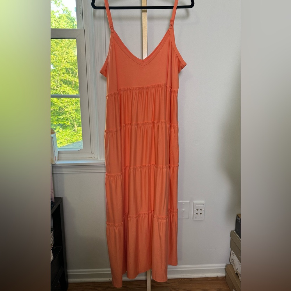 #34- Zenana- Spaghetti Straps Orange Color
